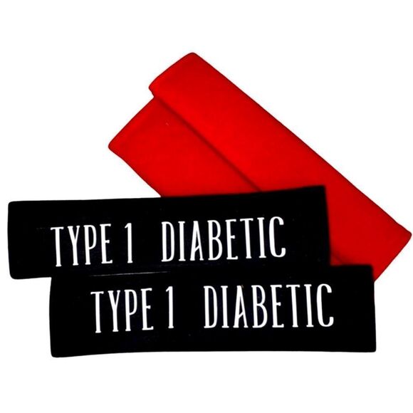 Custom, Medical Alert, Red & Black, Seat Beat Strap Cover, 2Pack, NEW - Picture 12 of 13